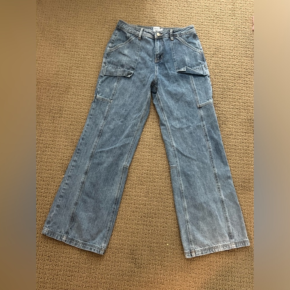 Princess Polly Blue Cargo Jeans